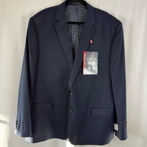 NWT Chaps Blazer Sport Coat Mens 52R
Navy Stretch Single Breasted Caney